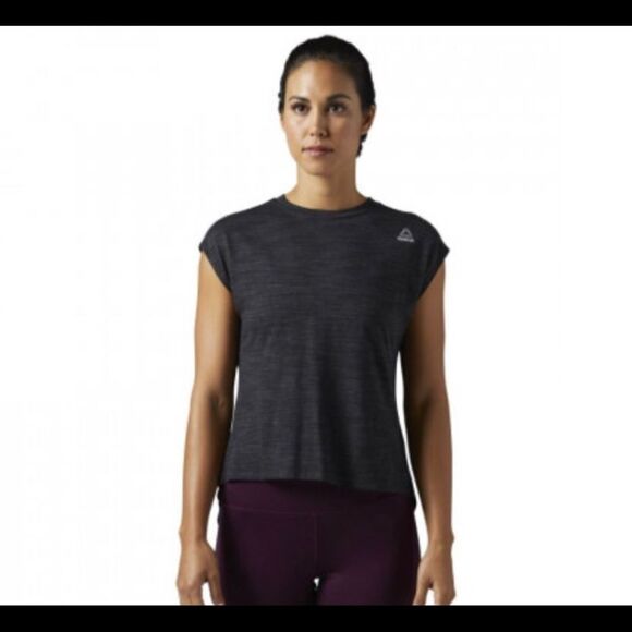 Reebok Elements Marble sleeveless marked dark gray top, NWT, small - Picture 2 of 9